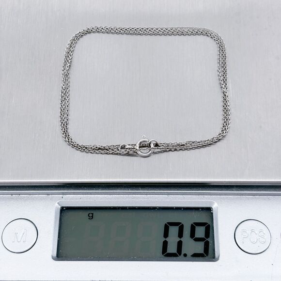 Vintage Sterling Silver 925 0.9mm Cable Chain Necklace 18" - Picture 3 of 3